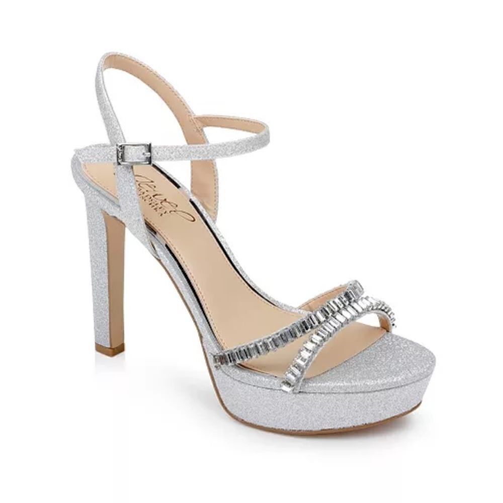 Jewel Badgley Mischka Women's Gallant Platform Evening Sandals/Dust Bag $200